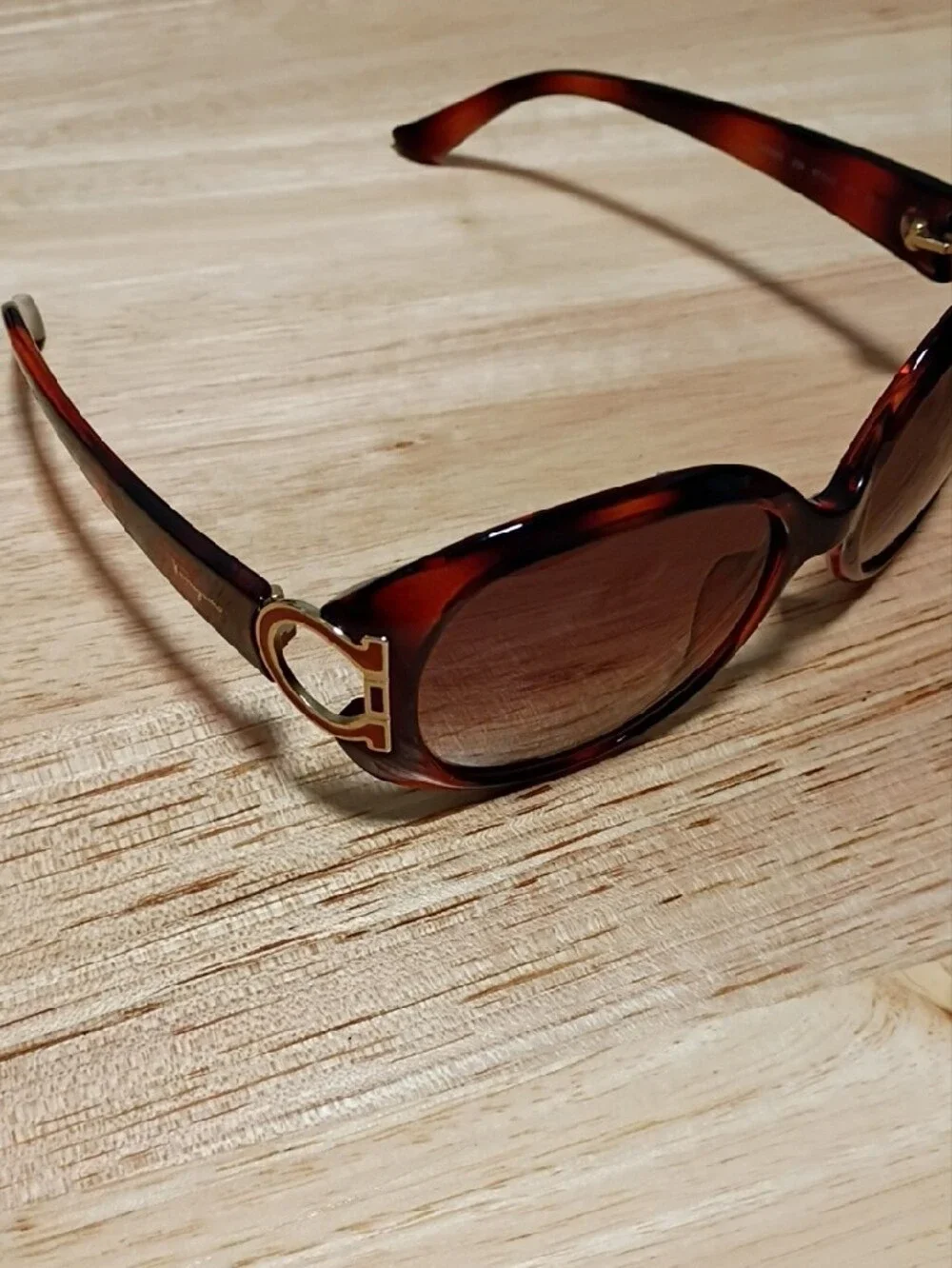 Salvatore Ferragamo Tortoiseshell Sunglasses with Brown Lenses